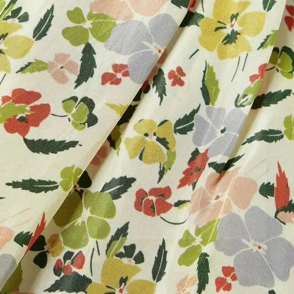 THE GREAT. The Hyacinth Silk Maxi Dress Floating Petals Floral Size 1/S - Picture 5 of 7